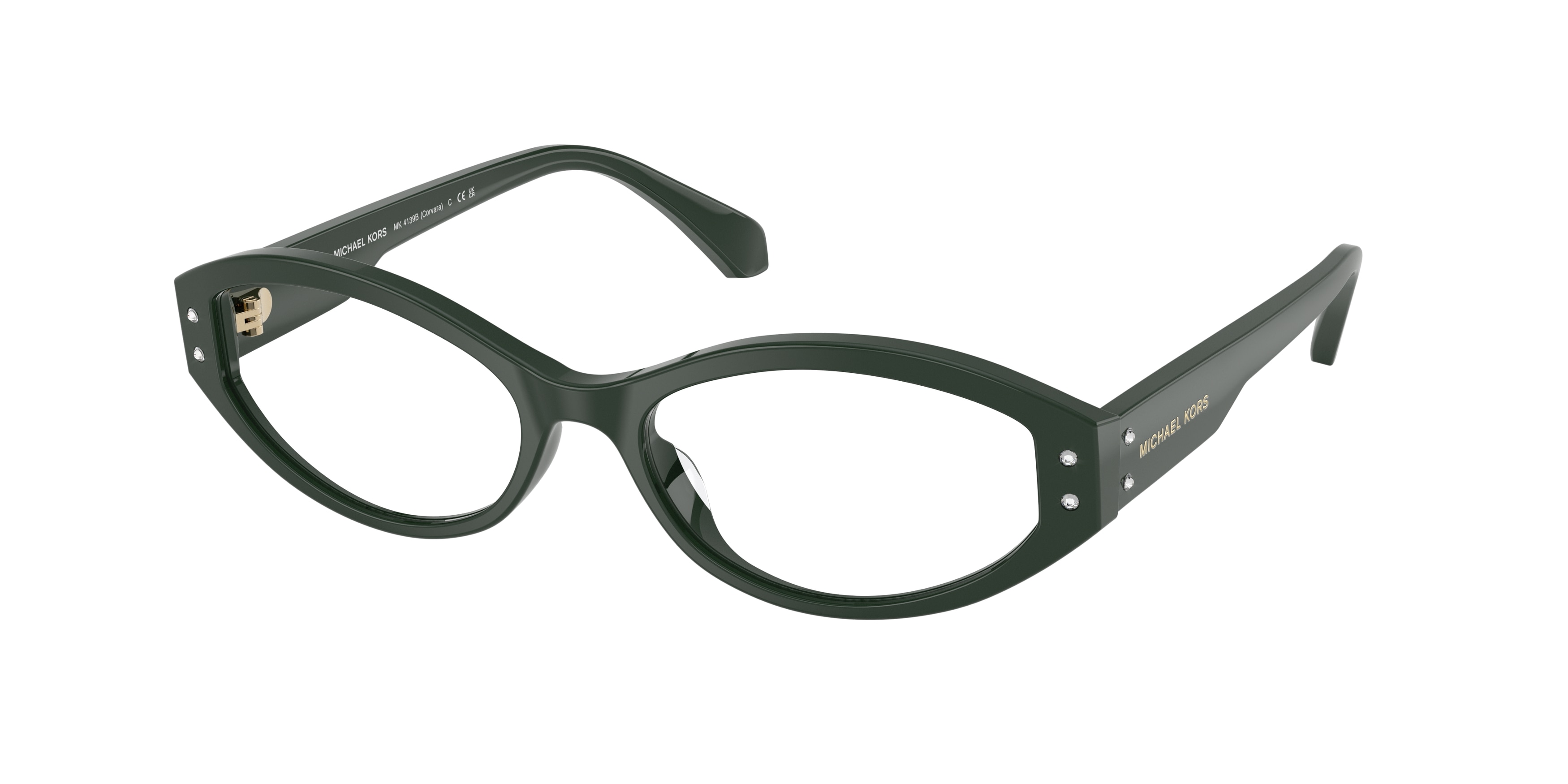 Michael Kors Woman MK4139B CORVARA 4006 Vista frames Acetate Green Transparent Round Normal-image